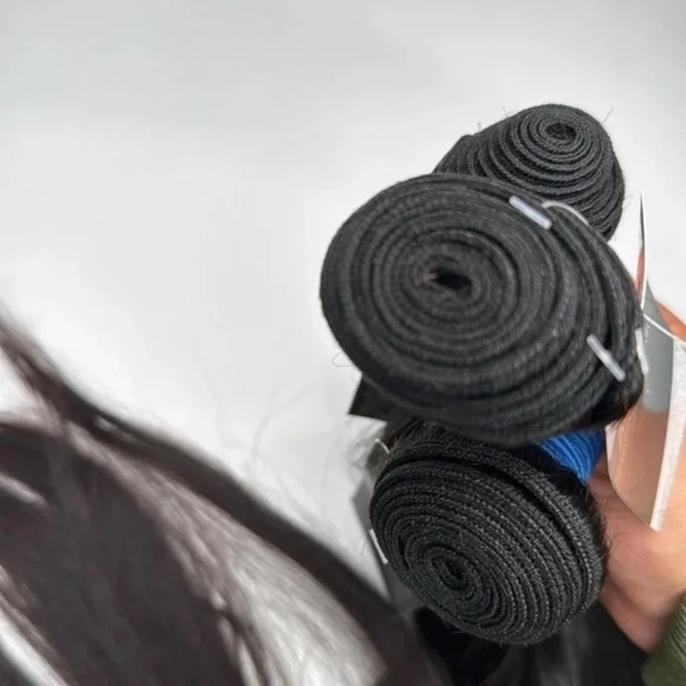 100% Unprocessed Black Human hair Extensions Bundle 22, 24 & 26 In - Picture 3 of 5
